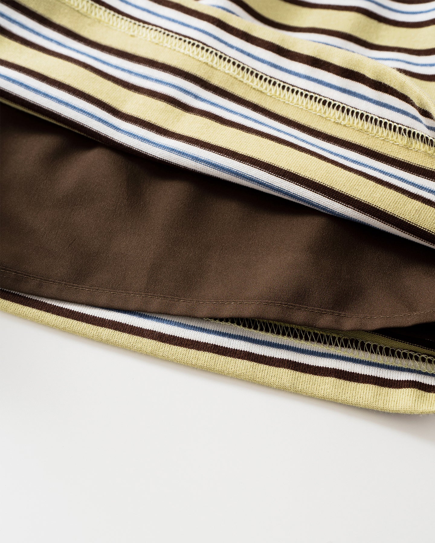 Classic Color-Block Striped A-Line Mini Skirt