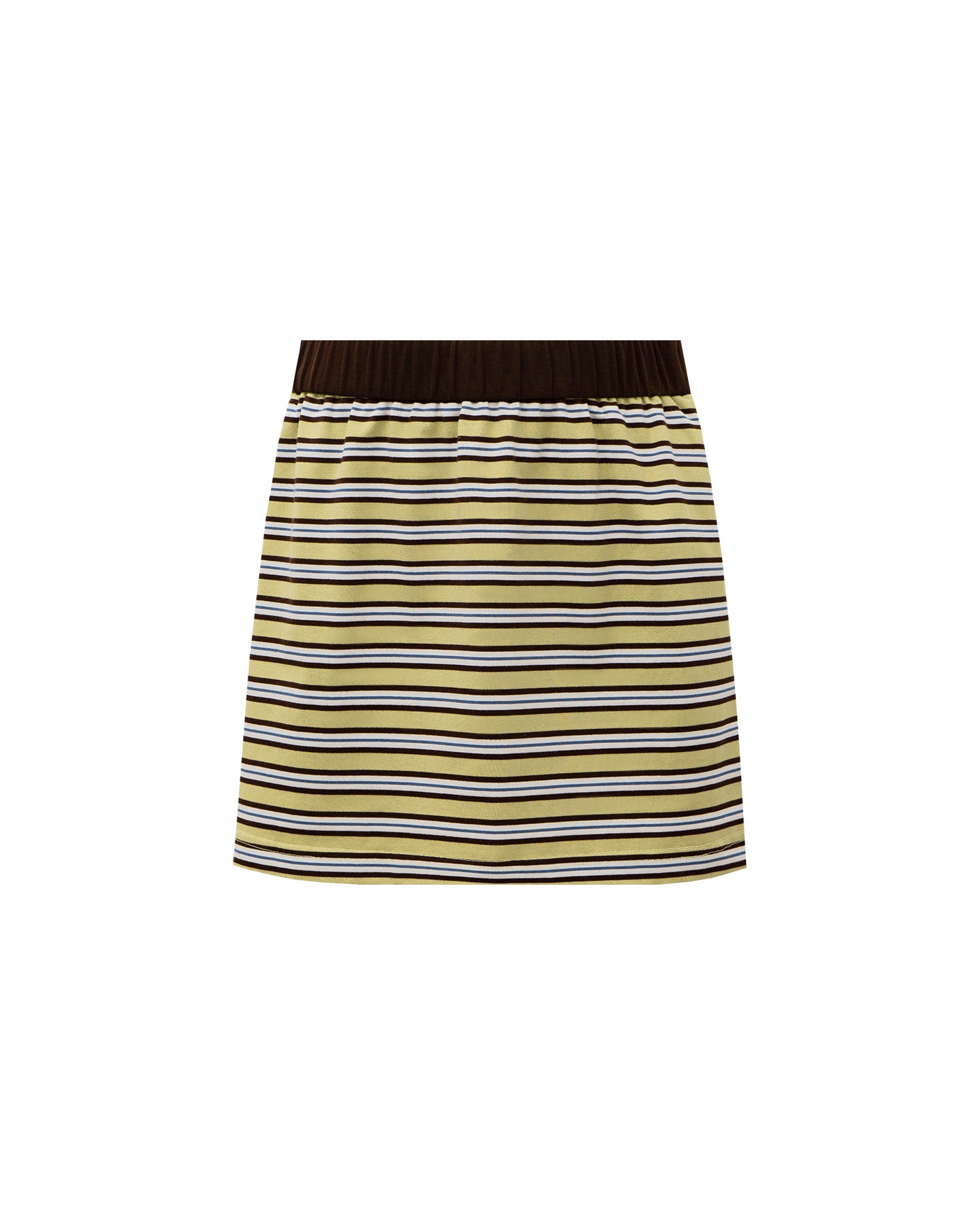 Classic Color-Block Striped A-Line Mini Skirt