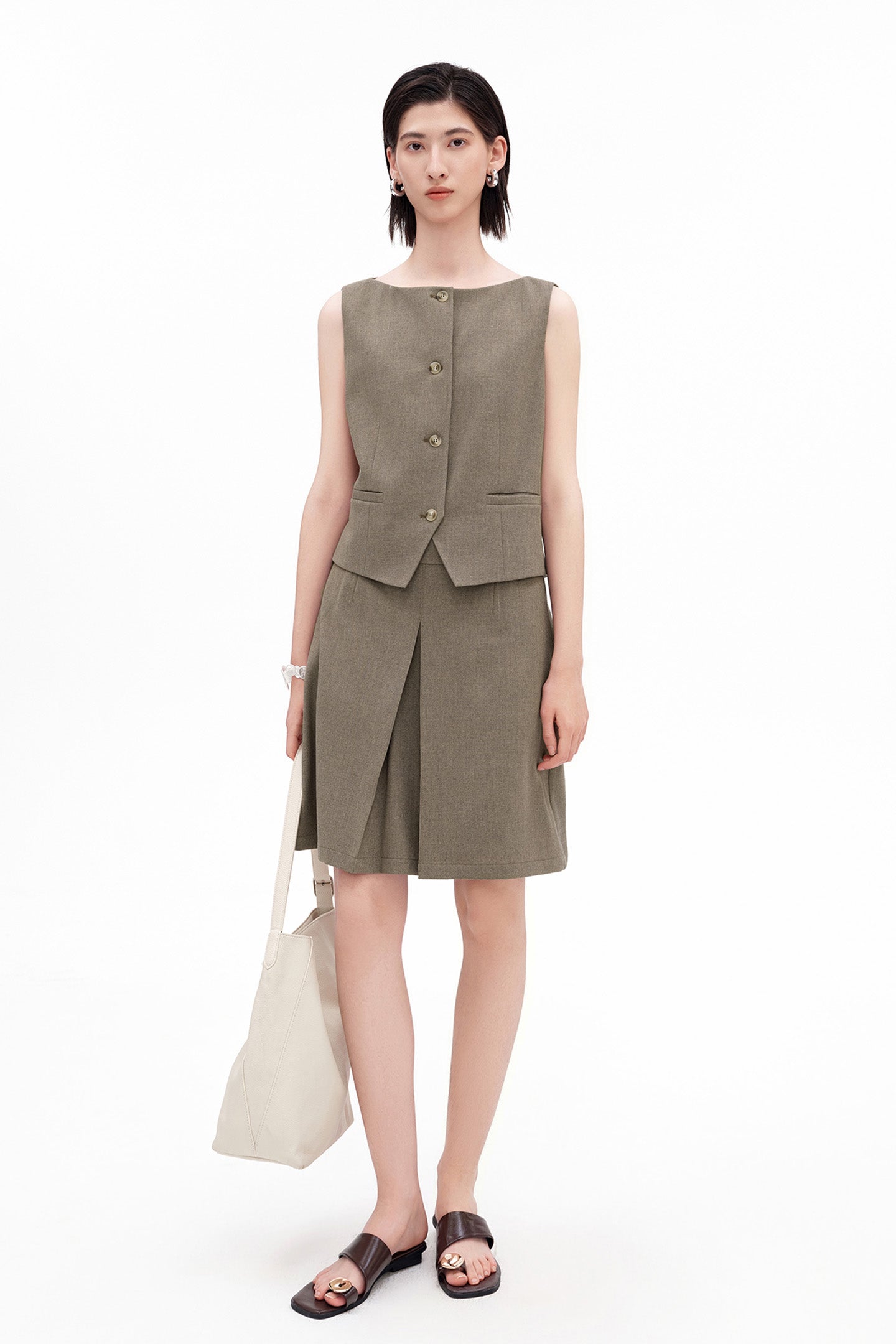 Classic Boat Neck Sleeveless Vest