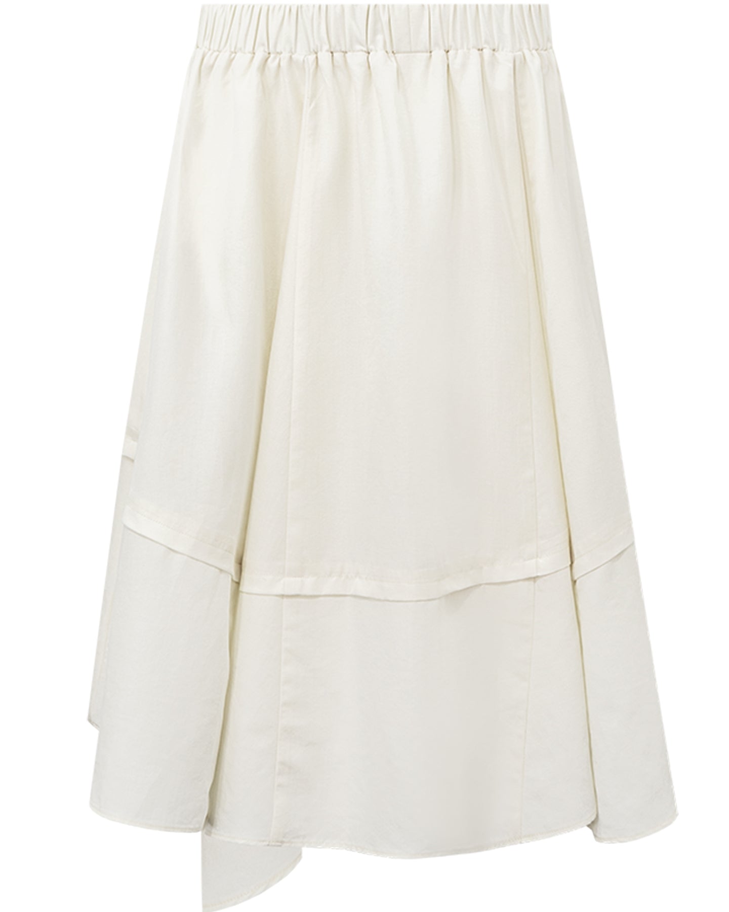 Lyocell and Linen Pleated Skirt