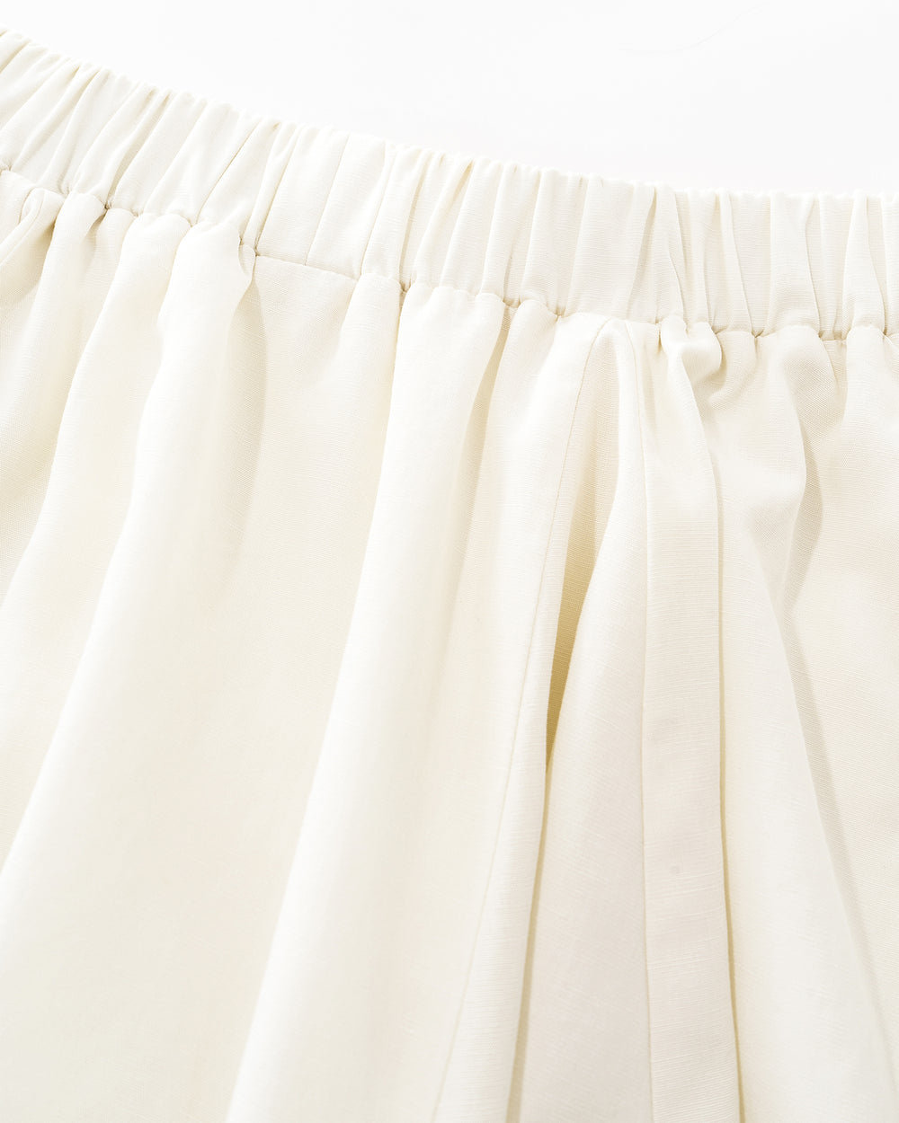 Lyocell and Linen Pleated Skirt