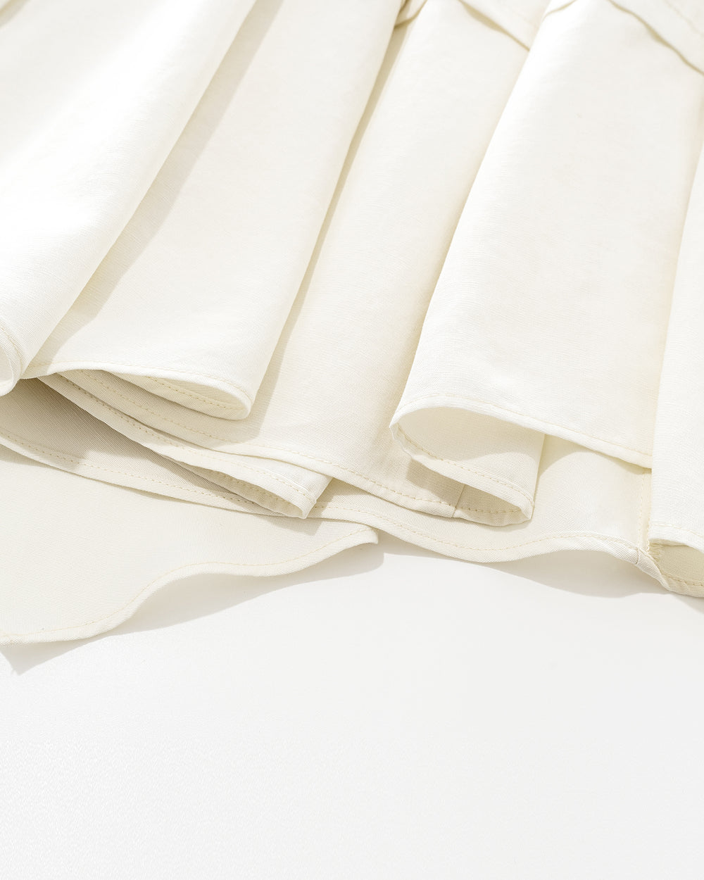 Lyocell and Linen Pleated Skirt