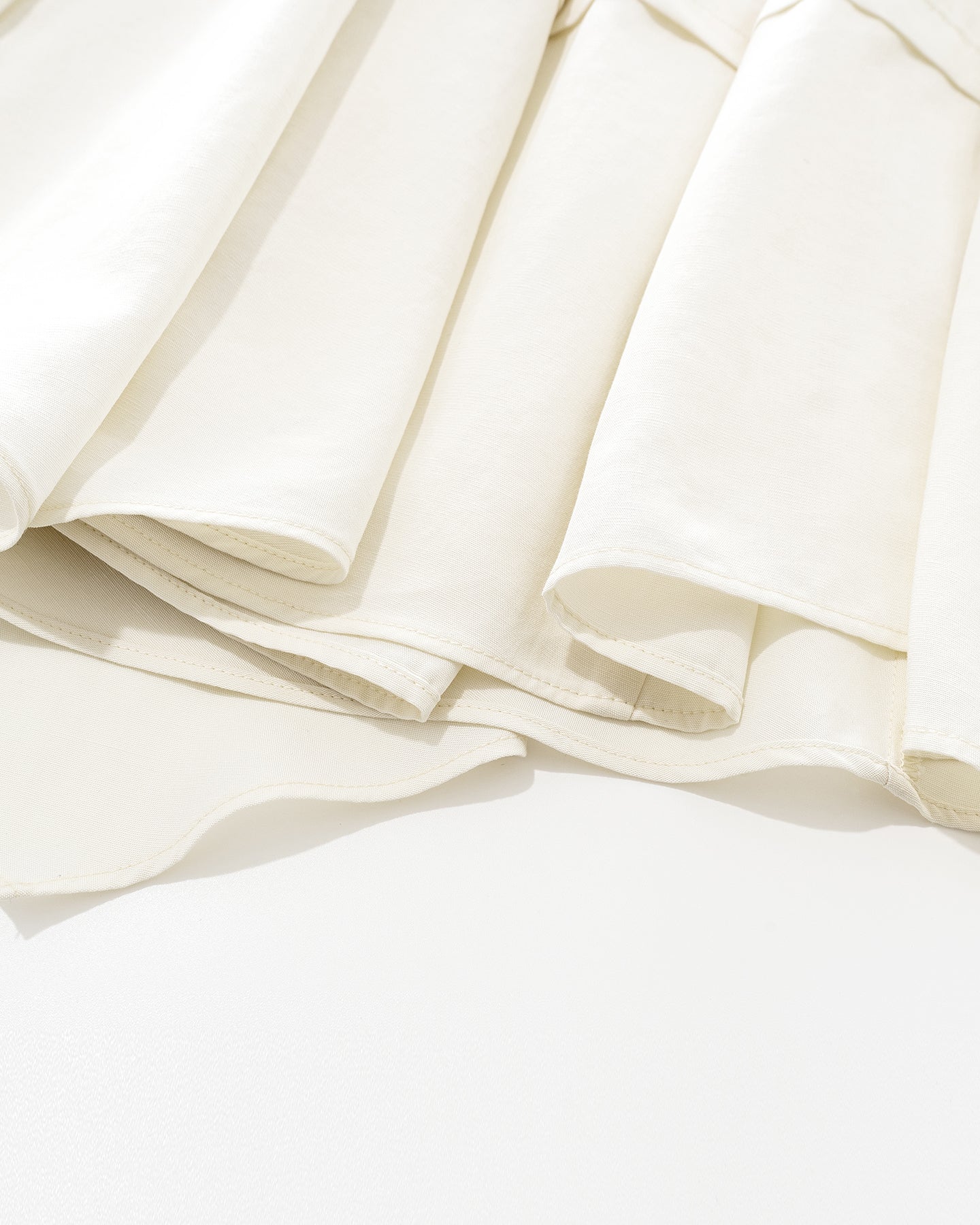 Lyocell and Linen Pleated Skirt