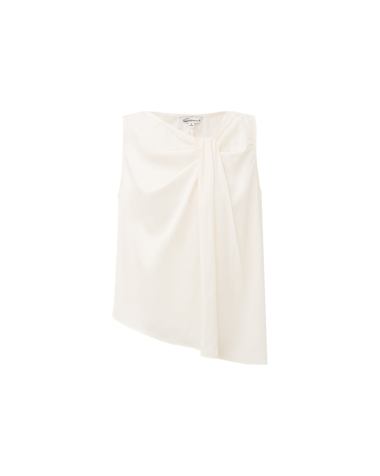 Mulberry Silk-Blend Pleated Sleeveless Vest