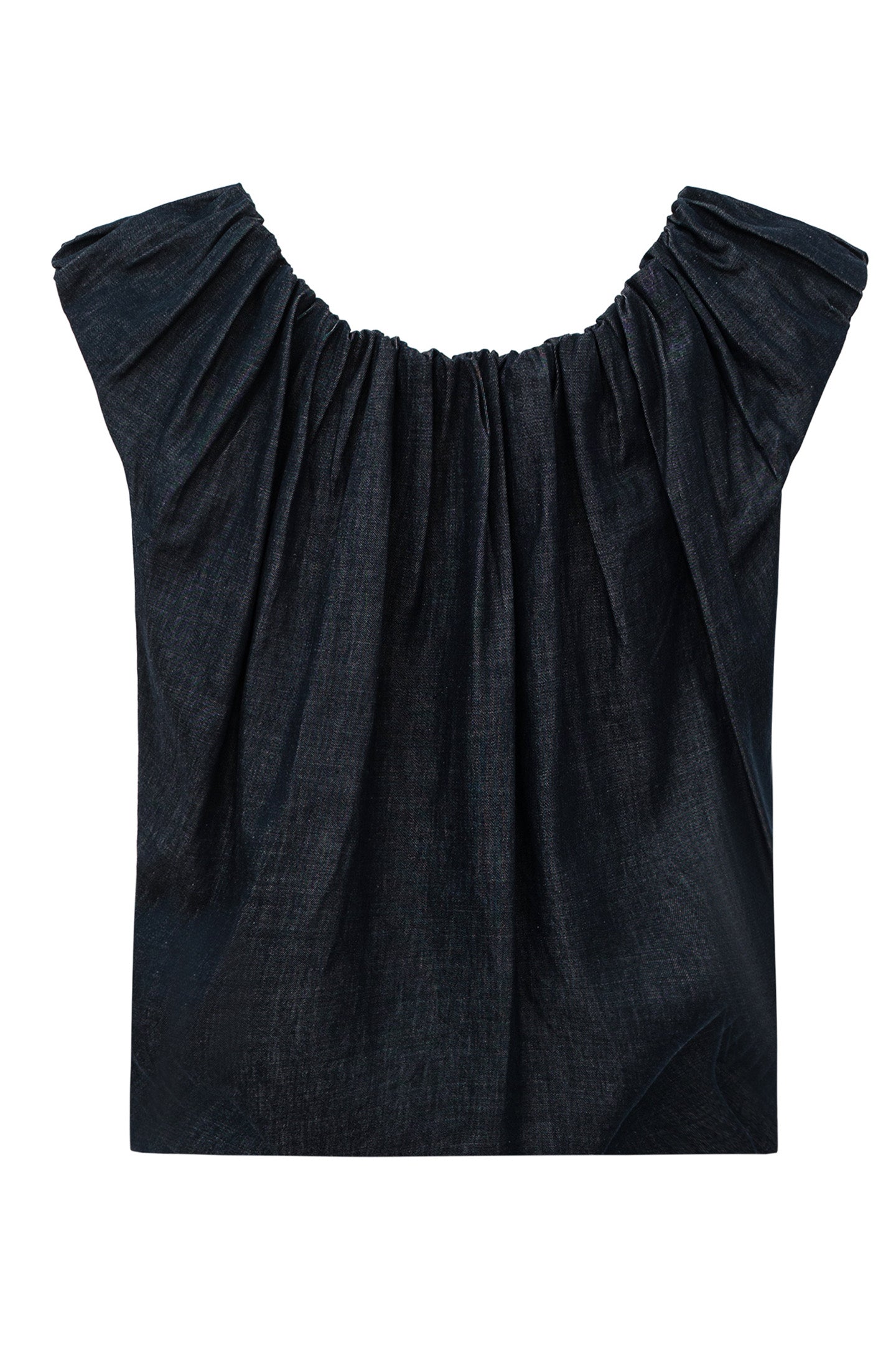 Cotton-Blend Vintage Raw Denim Skirt