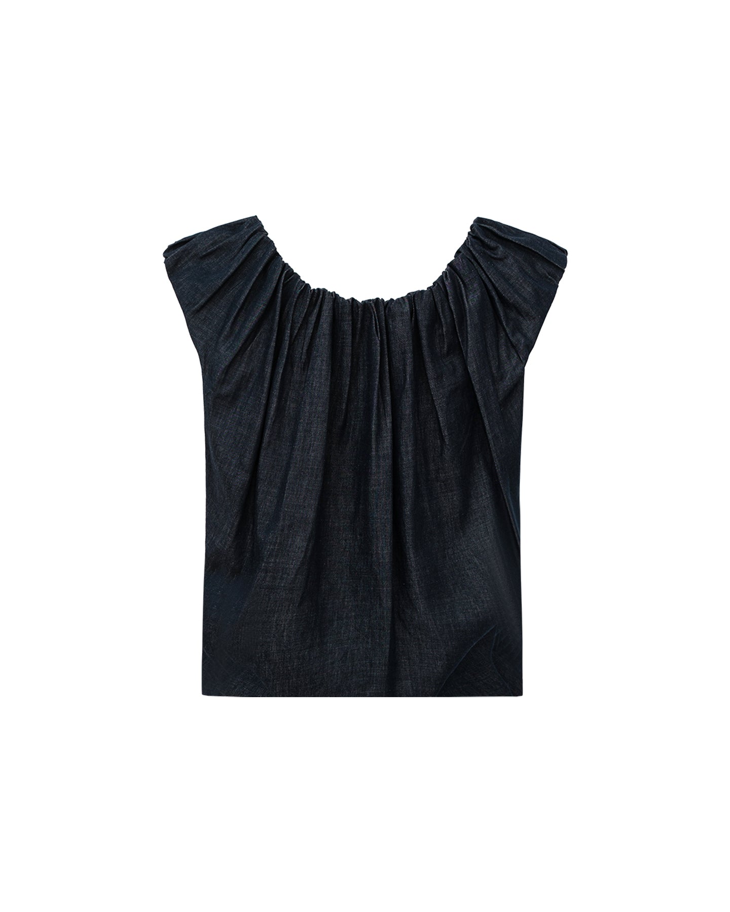Cotton-Blend Vintage Raw Denim Skirt