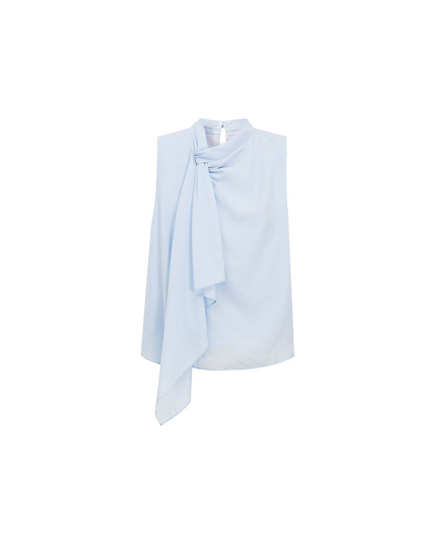 Tencel Sleeveless Scarf-Collar Cami Top