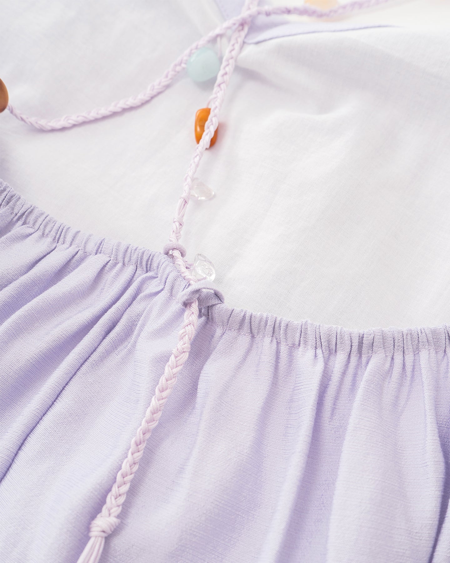 Acetate blend woven vest with colored stones + skirt