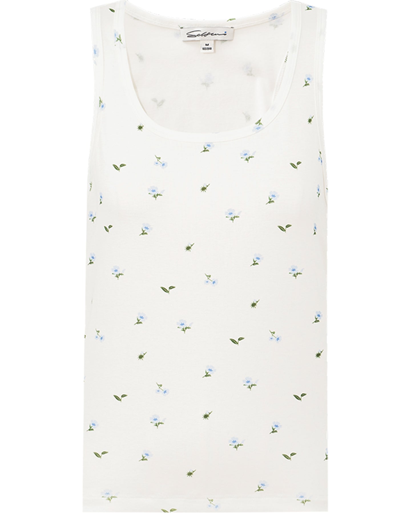 Lyocell-Cotton Blend U-Neck Racerback Tank Top