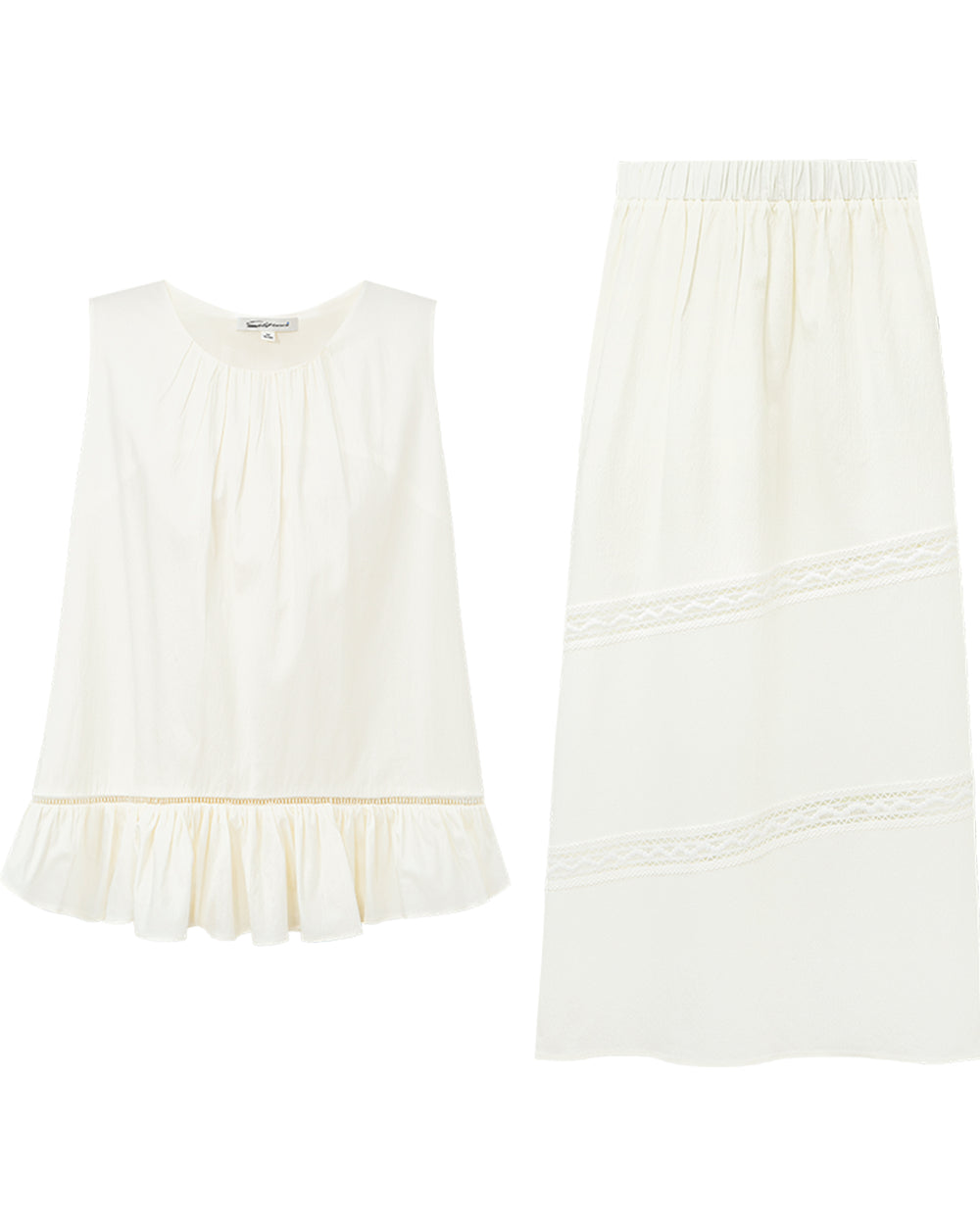 Layered Ruffle-Hem Lyocell Blend Tank
