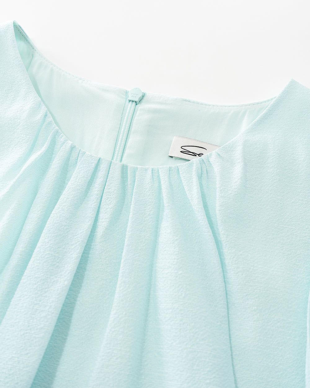 Acetate-blend cocoon-style top and skirt