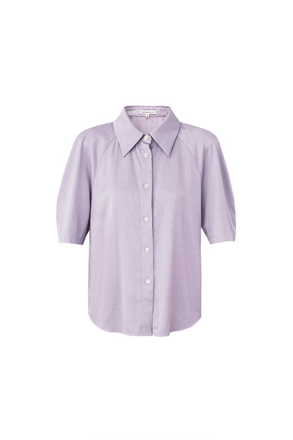 SELFWHO acetate Tencel blended raglan sleeve shirt + pants set