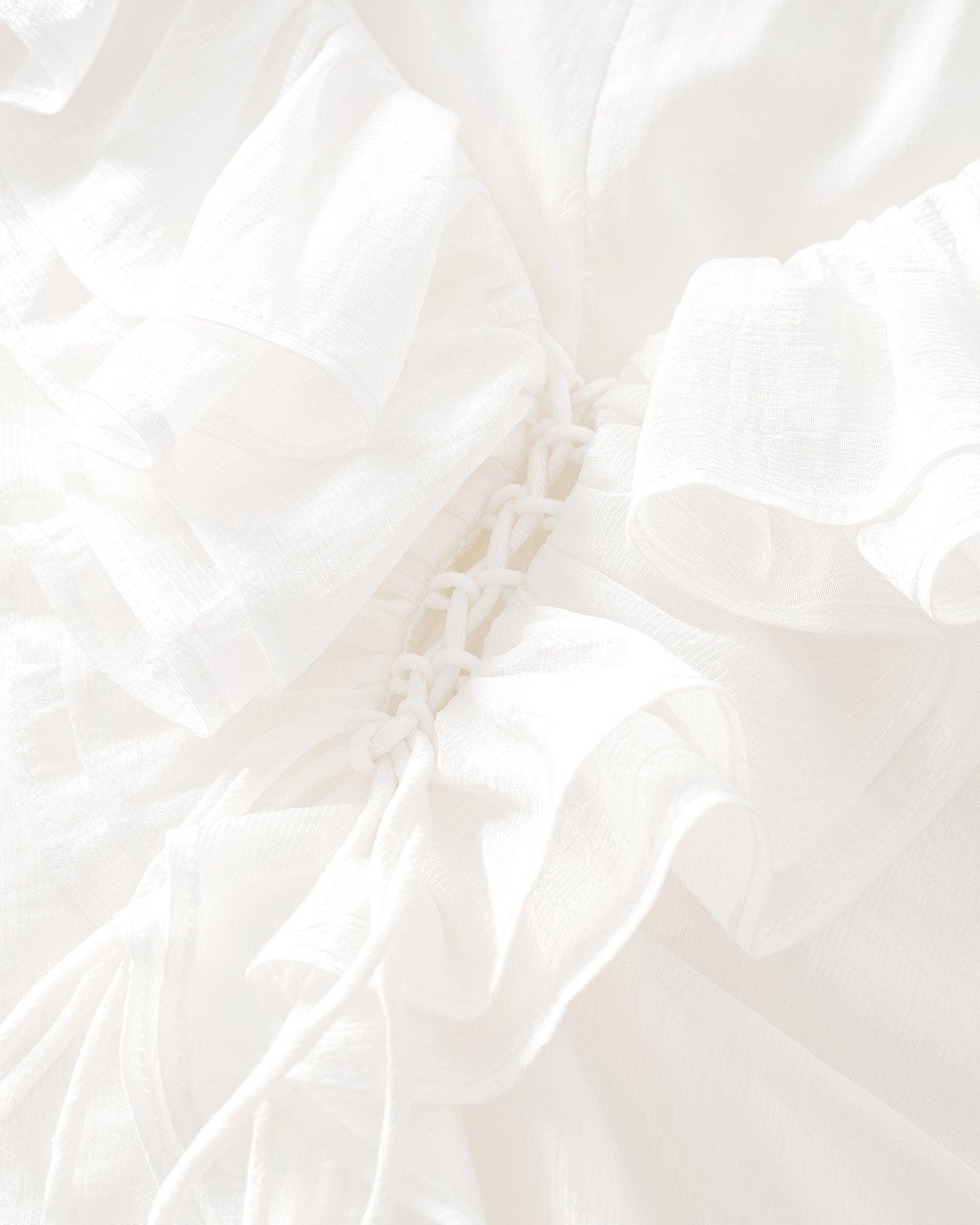 French-Style V-Neck Drawstring Ruffled Sleeveless Top & Skirt Set