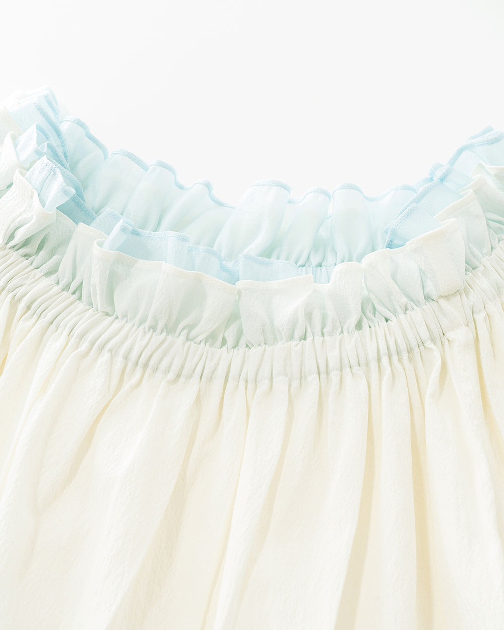 Lyocell-blend French-style puff-sleeve set