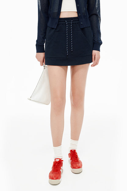 SELFWHO Combed Cotton Royal Blue Shorts