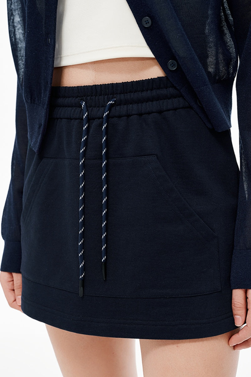 SELFWHO Combed Cotton Royal Blue Shorts