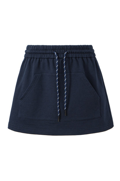 SELFWHO Combed Cotton Royal Blue Shorts