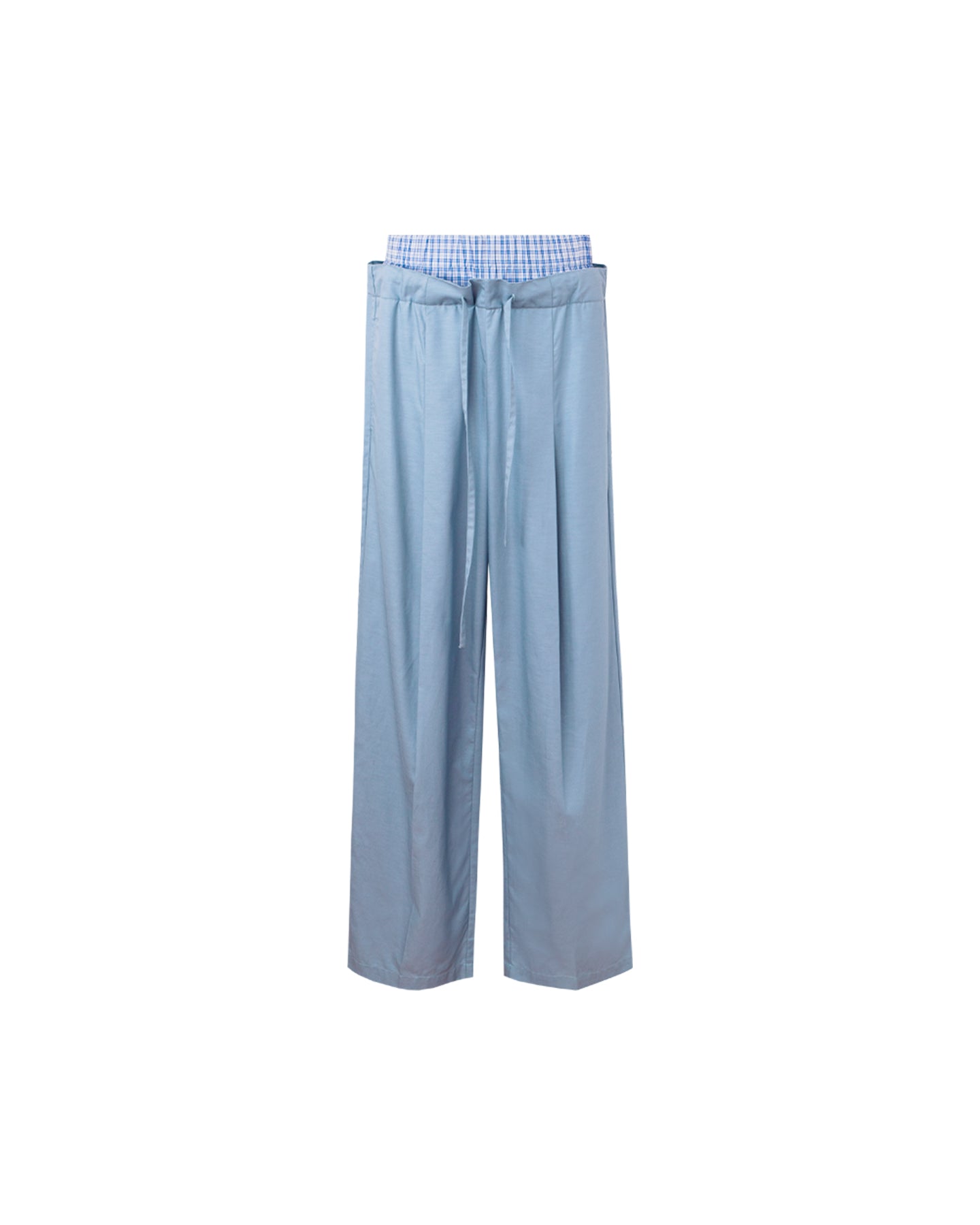 Lyocell Cotton Blend Straight Leg Pants