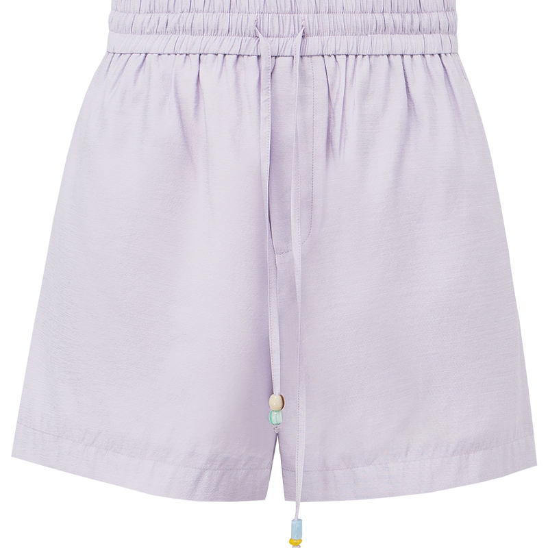 Acetate-Blend Shorts with Pendant Detail