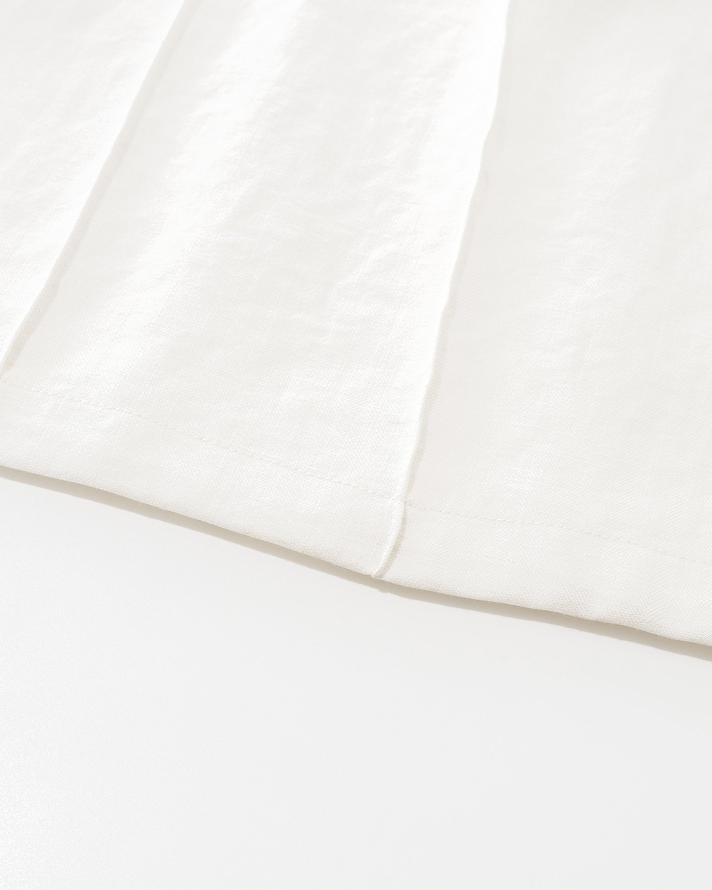 Linen blend pleated wide-leg casual pants