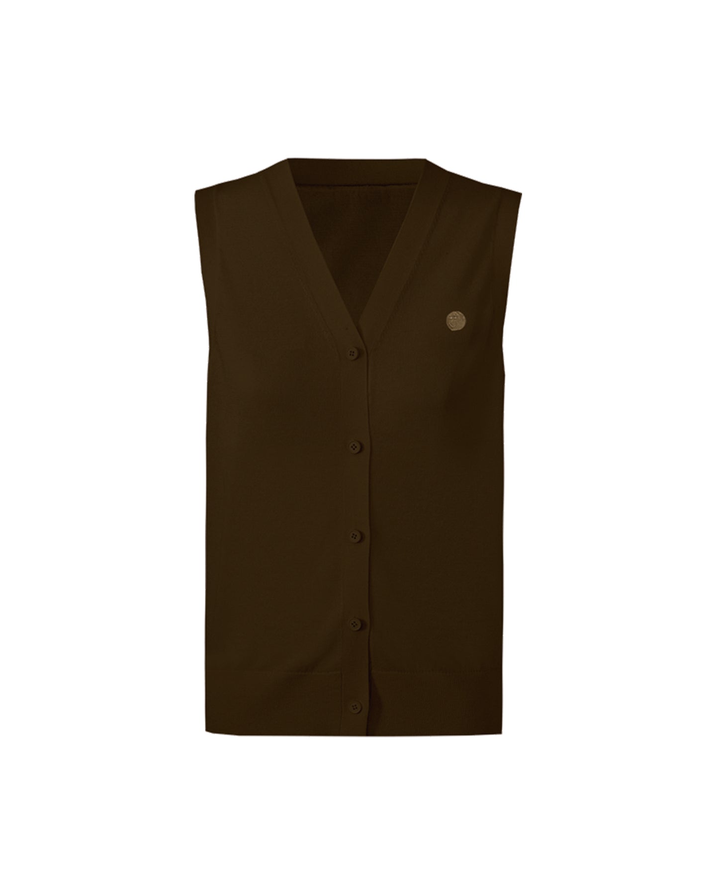 Blended V-Neck Sleeveless Knitted Vest Cardigan