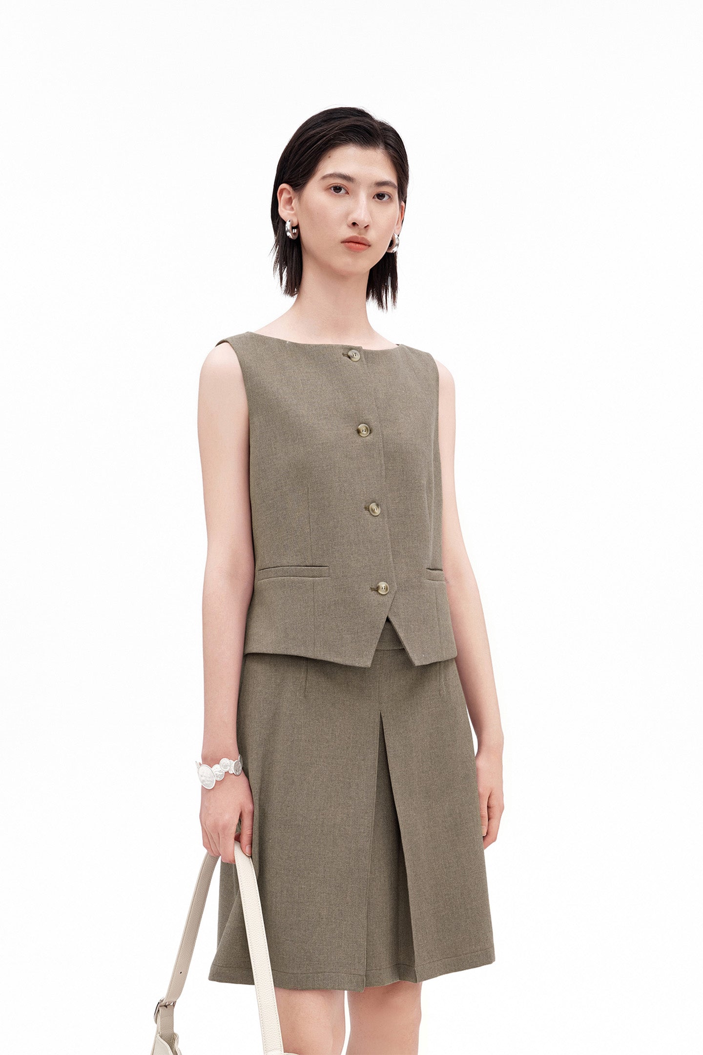 Classic Boat Neck Sleeveless Vest