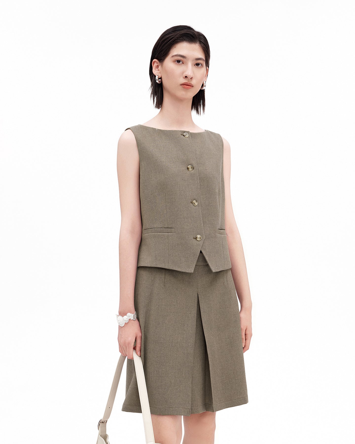 Classic Boat Neck Sleeveless Vest