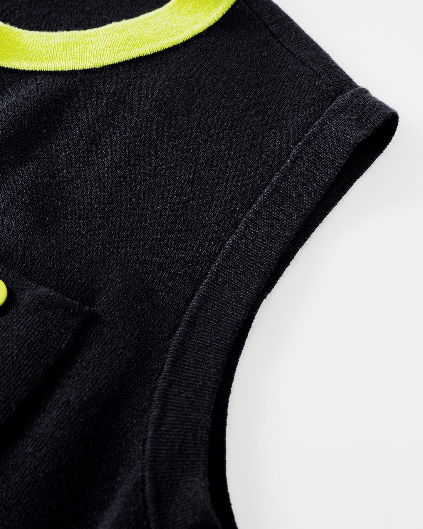 linen blend crew neck vest