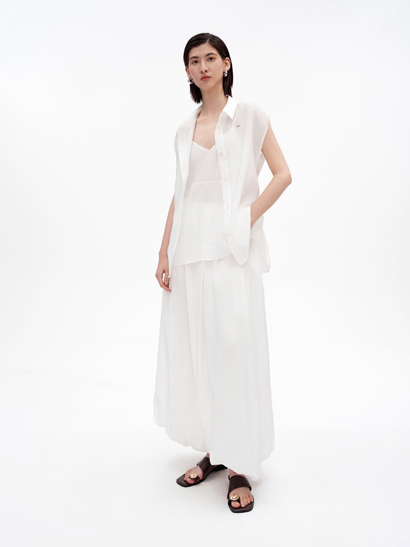 Classic Faux Two-Piece Set: Lapel Vest & Skirt