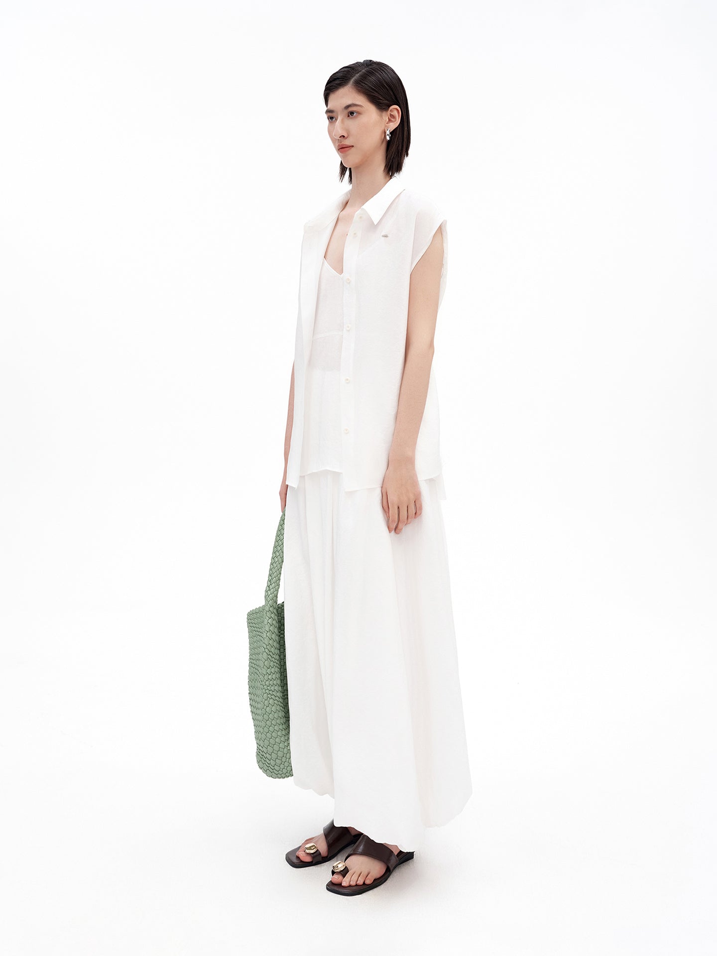 Classic Faux Two-Piece Set: Lapel Vest & Skirt