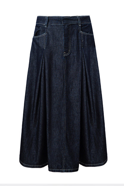 SELFWHO Cotton Lyocell Blended Vintage Denim Skirt + Vest（The skirt is small, it is recommended to order a size up）
