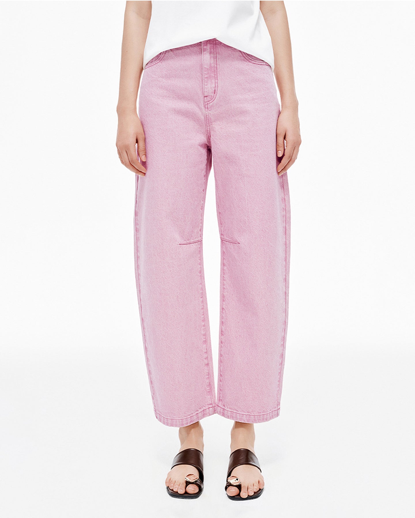 Cotton Washed Pink Jeans