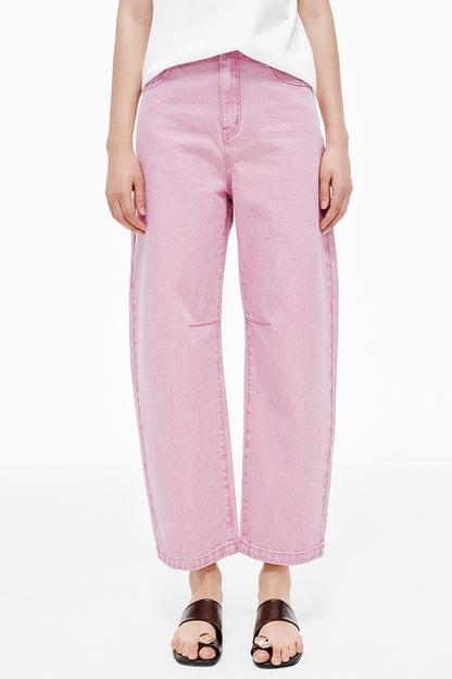 SELFWHO Cotton Washed Pink Jeans