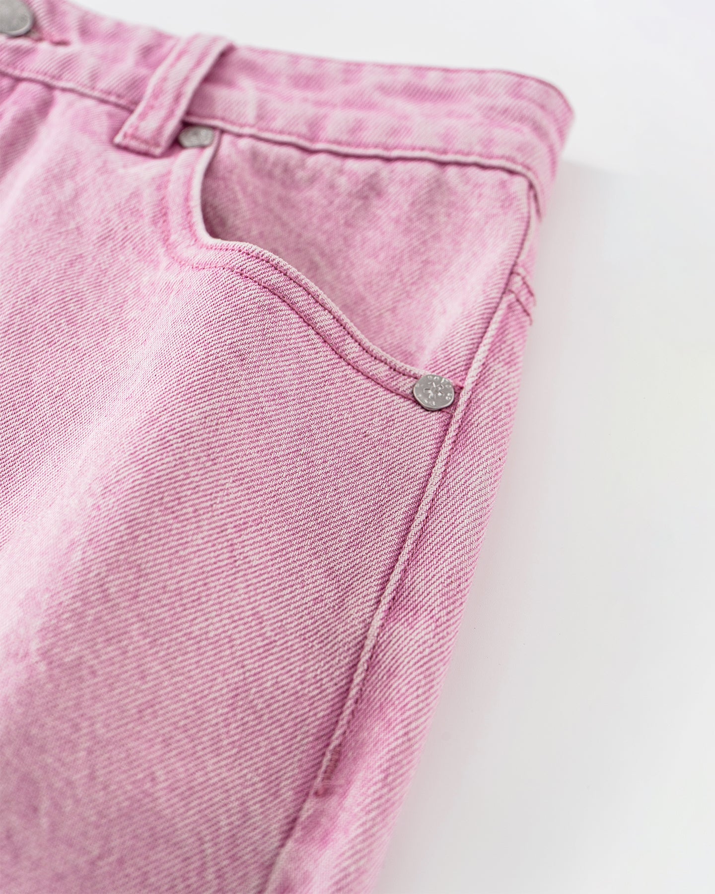 Cotton Washed Pink Jeans