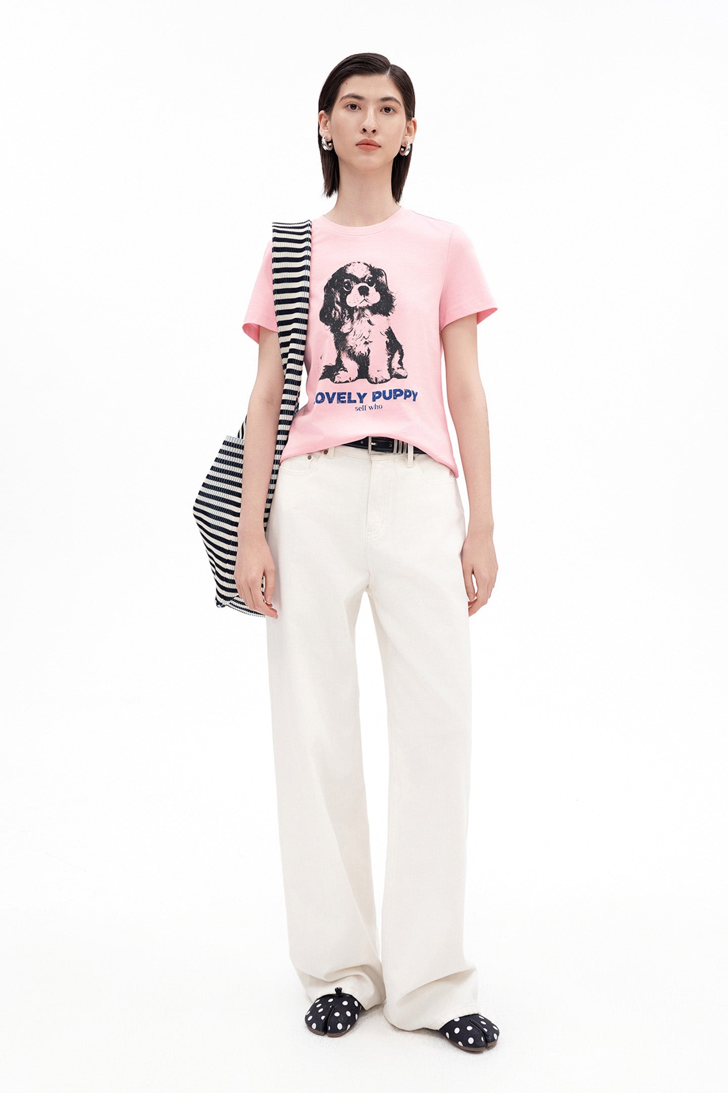 Cotton-Acetate Blend Straight-Leg Jeans