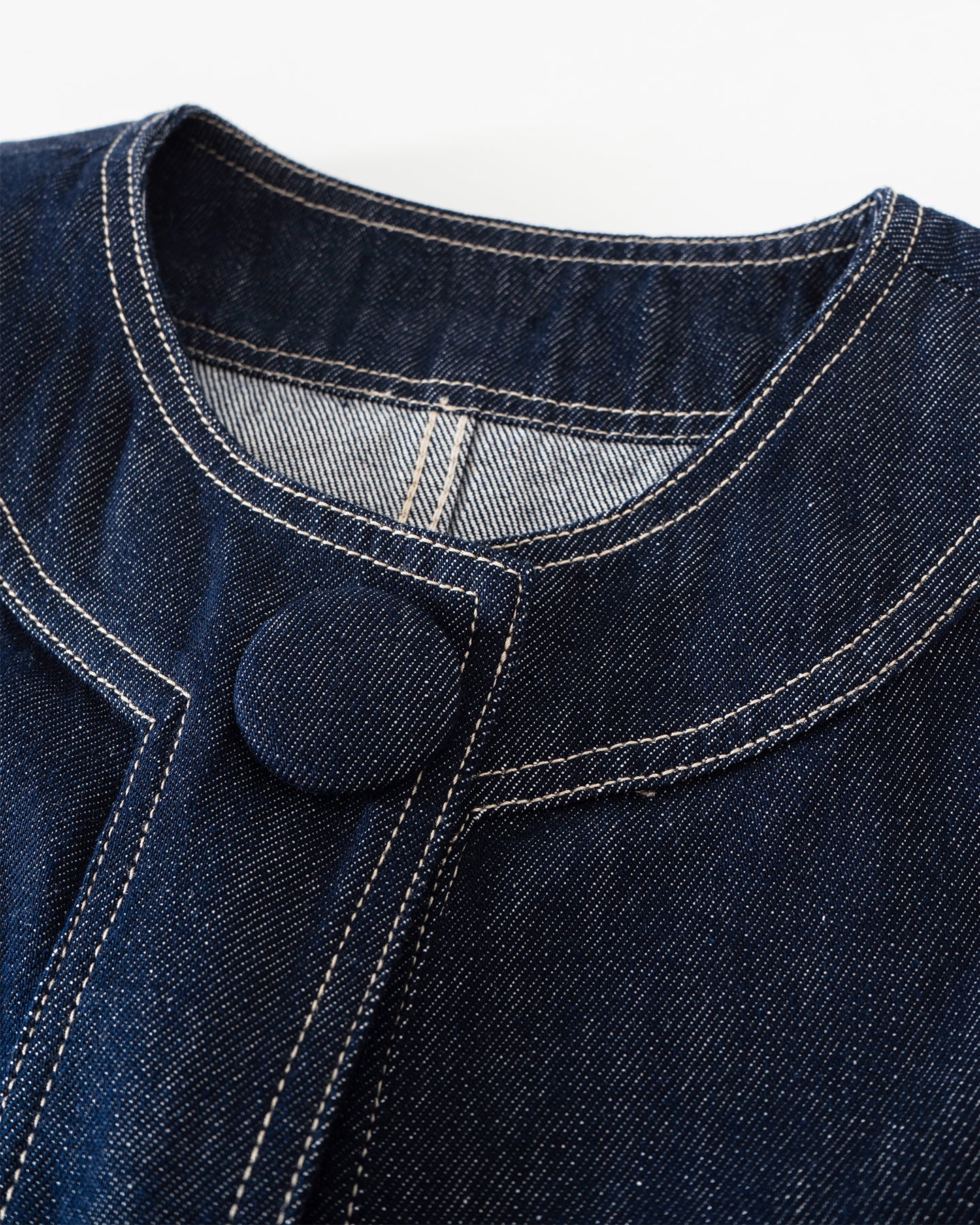 Cotton-Tencel Blend Retro Denim Vest