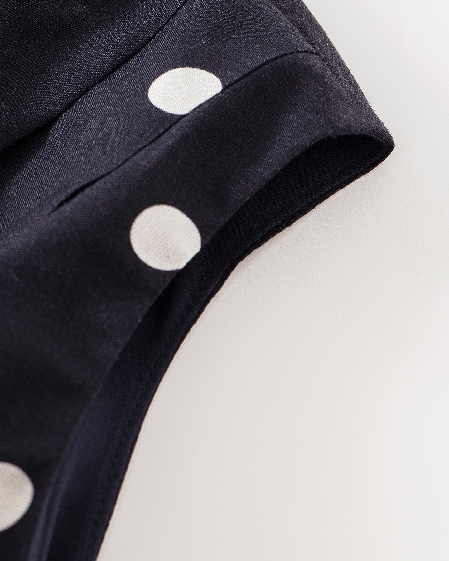 Tencel-Linen Blend  French-Style Off-Shoulder Polka-Dot Vest & SKIRT Set