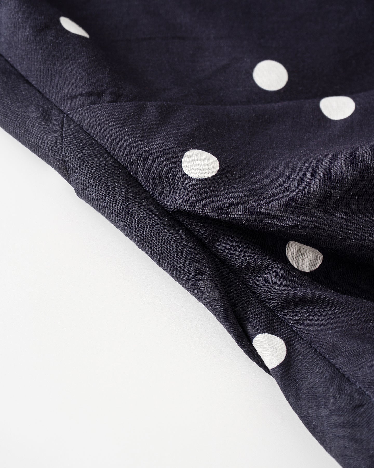 Tencel-Linen Blend  French-Style Off-Shoulder Polka-Dot Vest & SKIRT Set