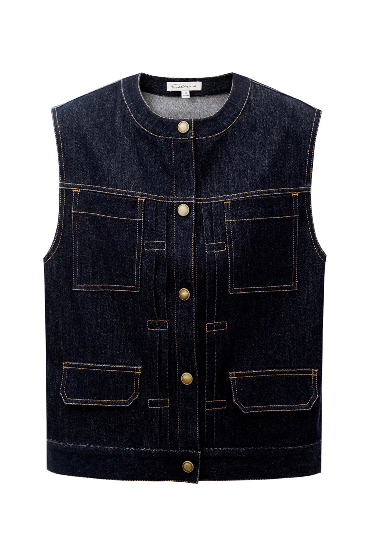 Retro Workwear Denim Vest