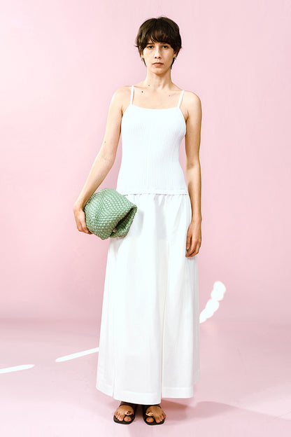 SELFWHO Lyocell Blended Suspender Skirt