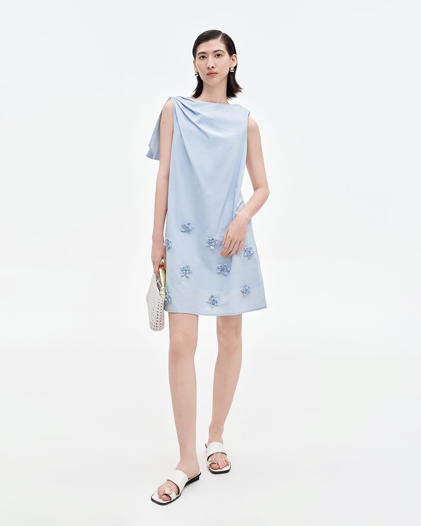 Lyocell Cotton Blended Pleated Vest Dress
