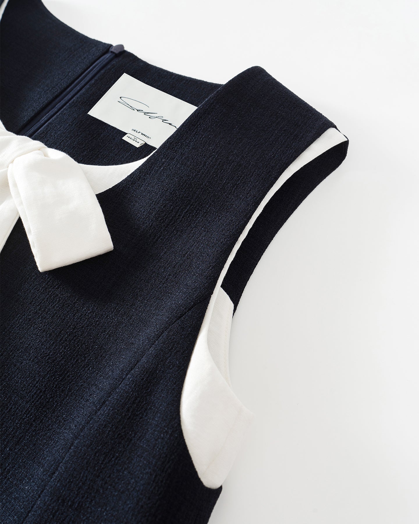 Bow-Detail U-Neck Dress