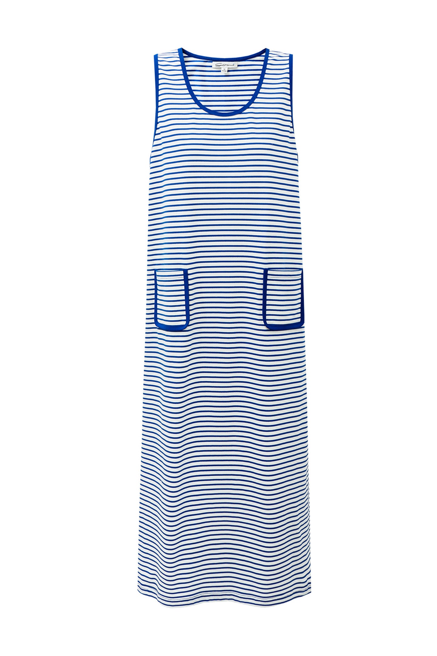 Pure Cotton Striped U-Neck Dress