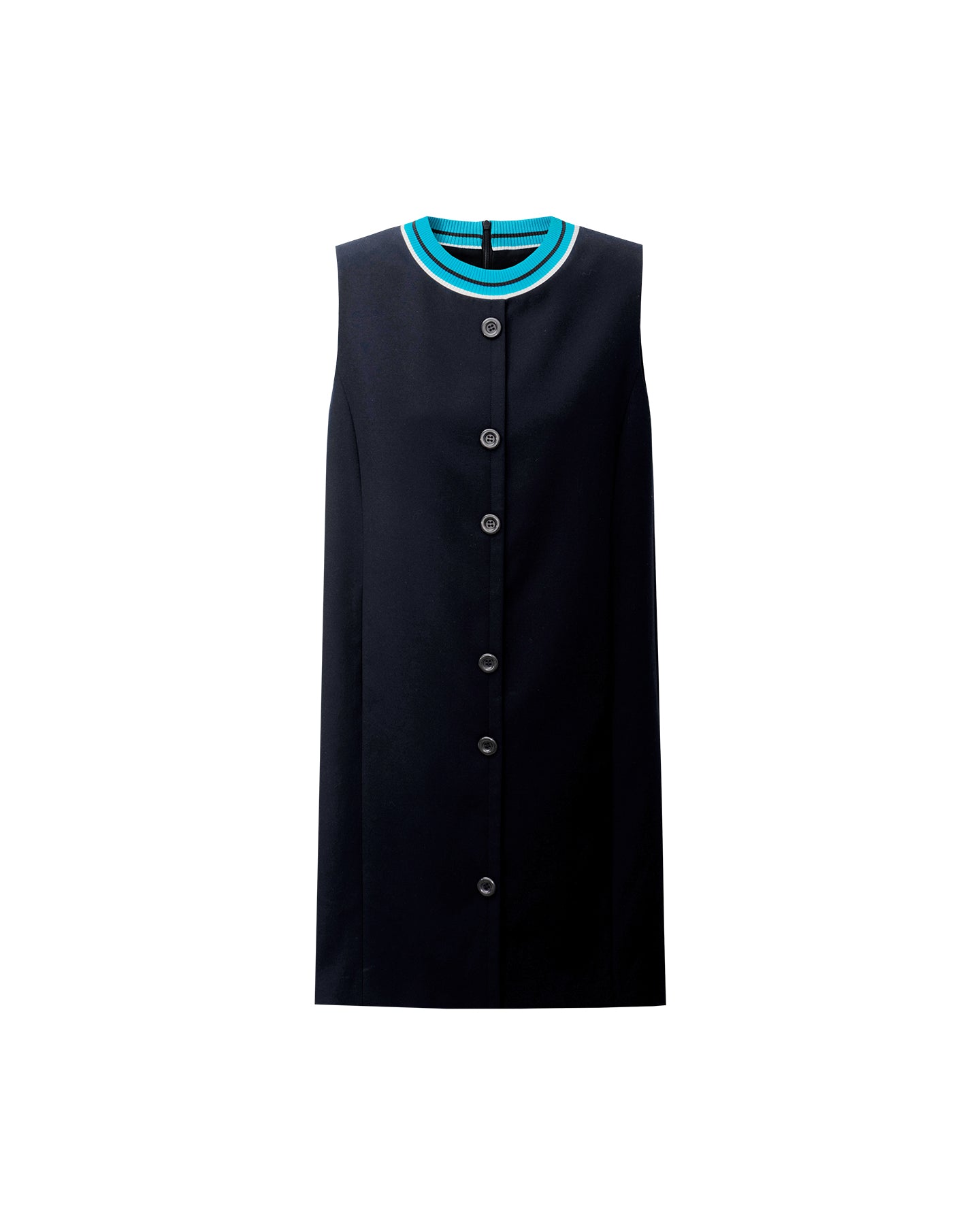 Patchwork Knit Collar Dress