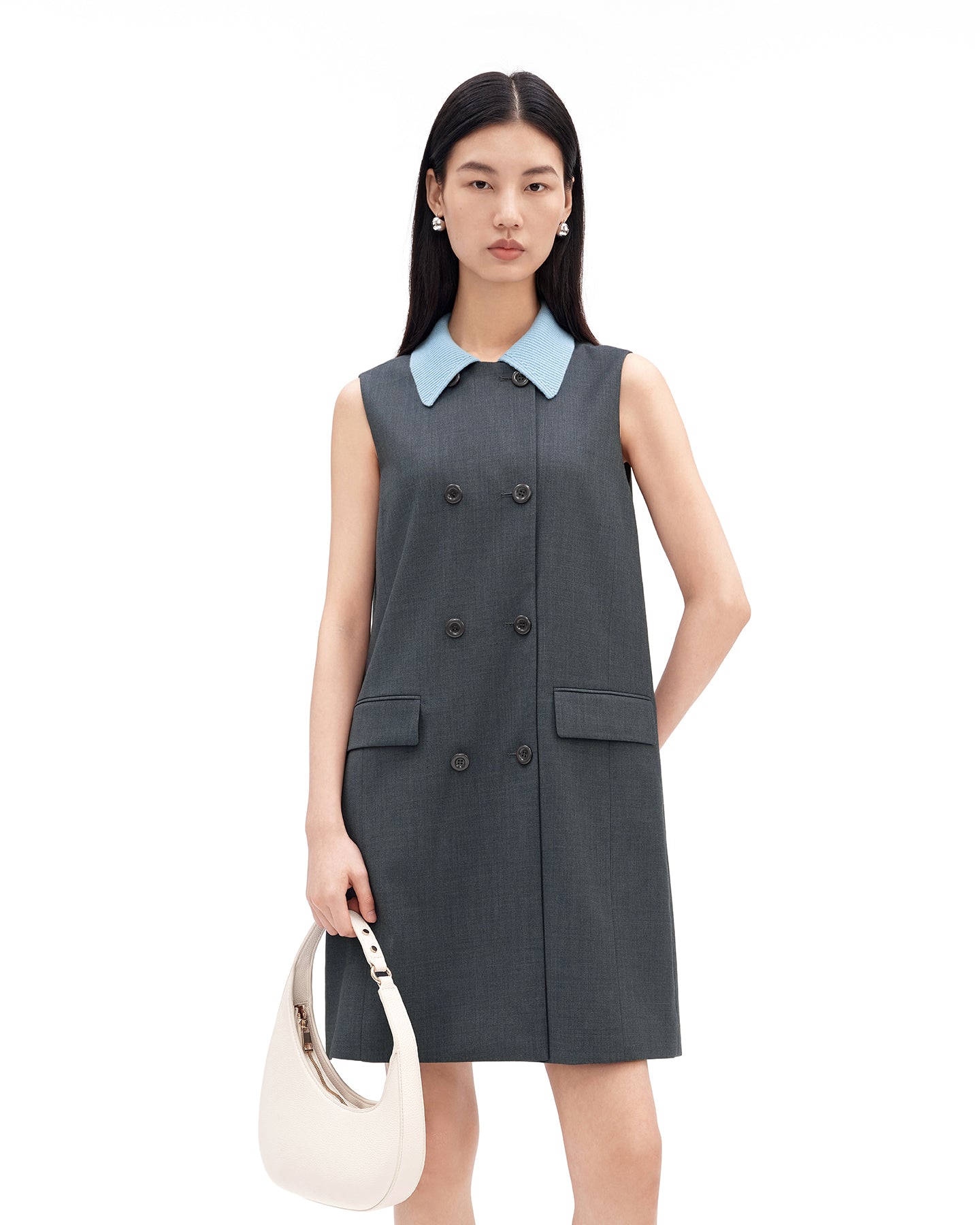 Lambswool Turtleneck Sleeveless Dress
