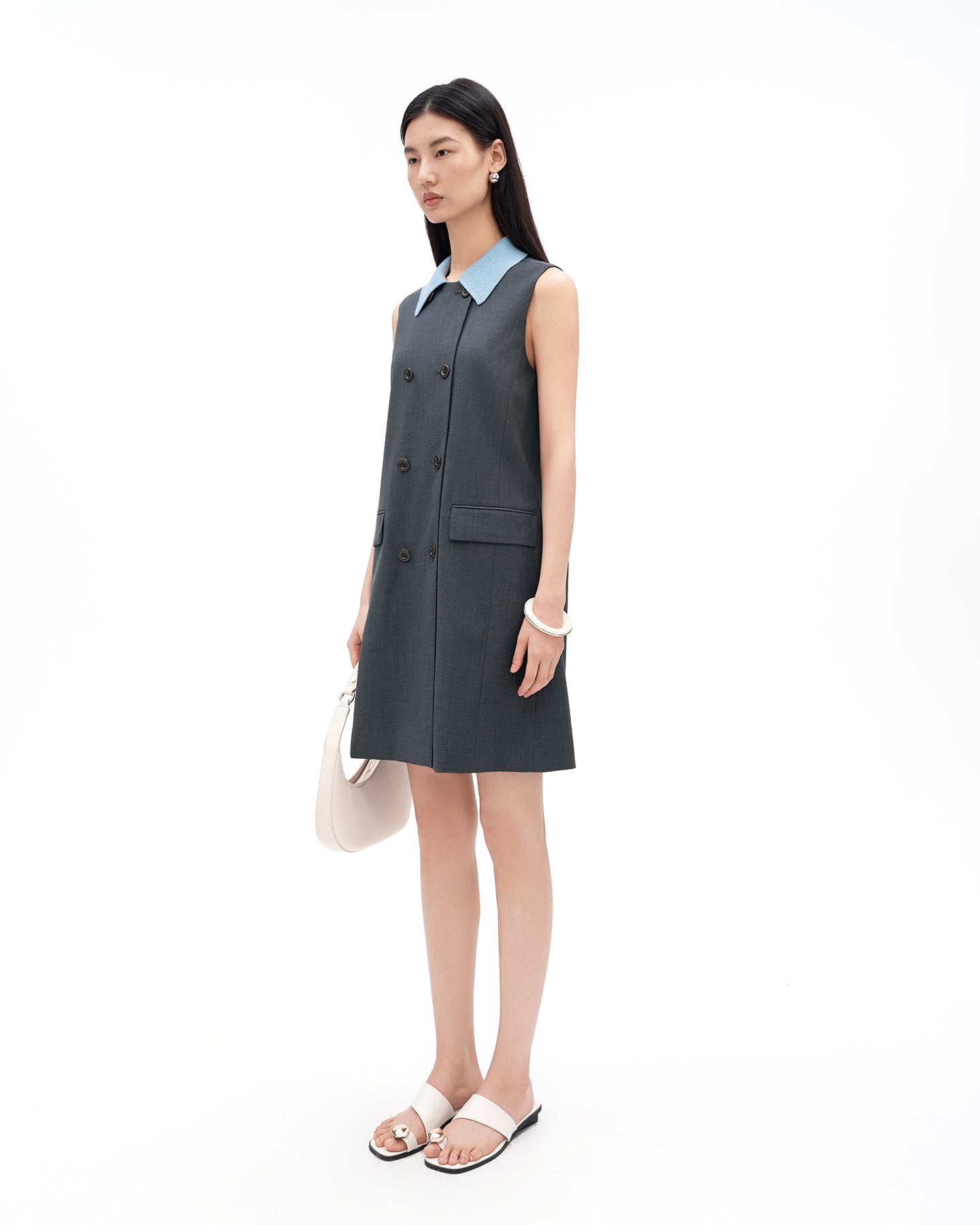 Lambswool Turtleneck Sleeveless Dress