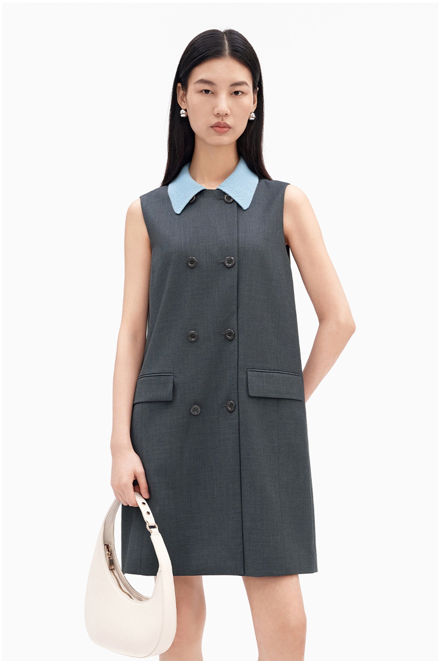 Lambswool Turtleneck Sleeveless Dress