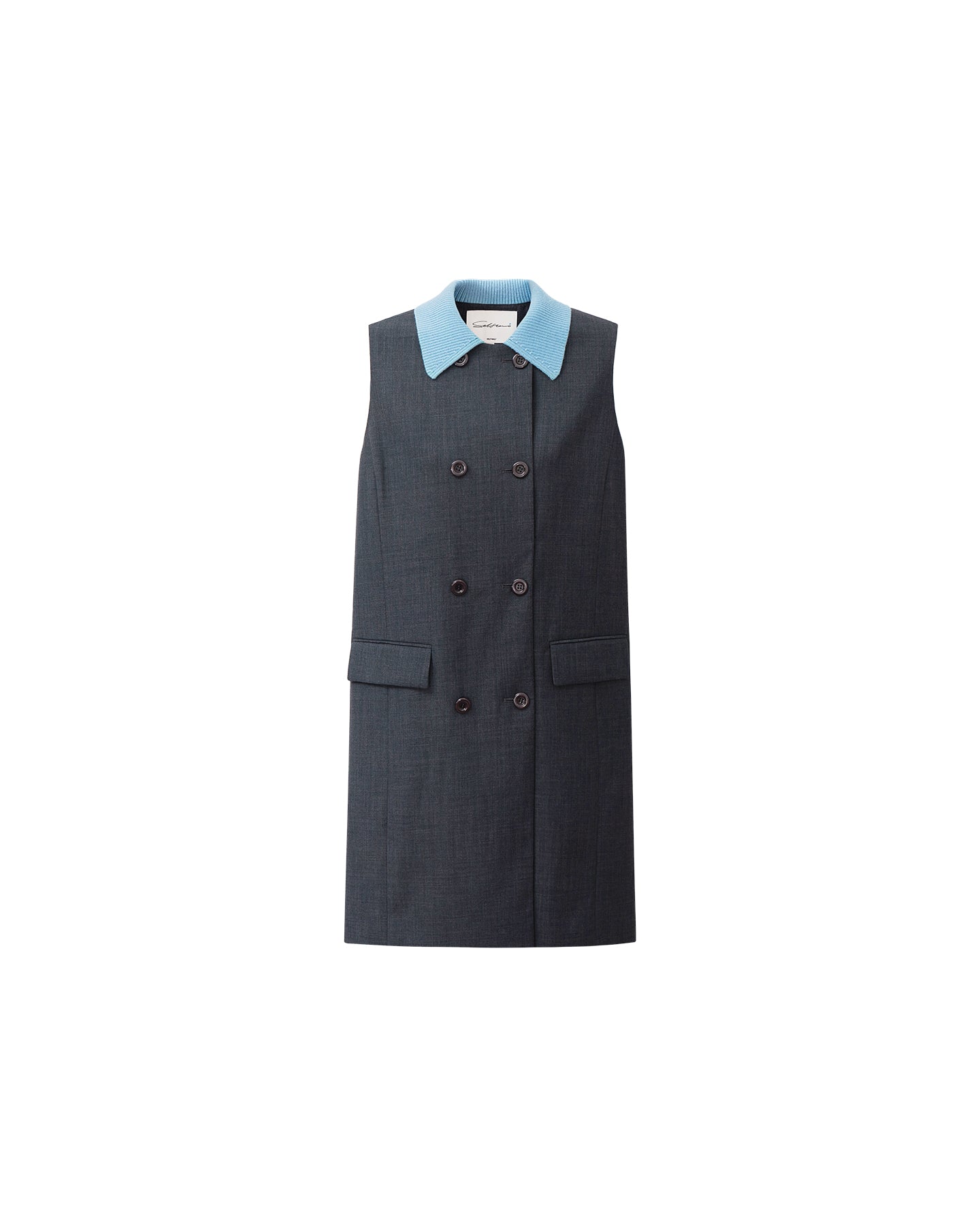 Lambswool Turtleneck Sleeveless Dress