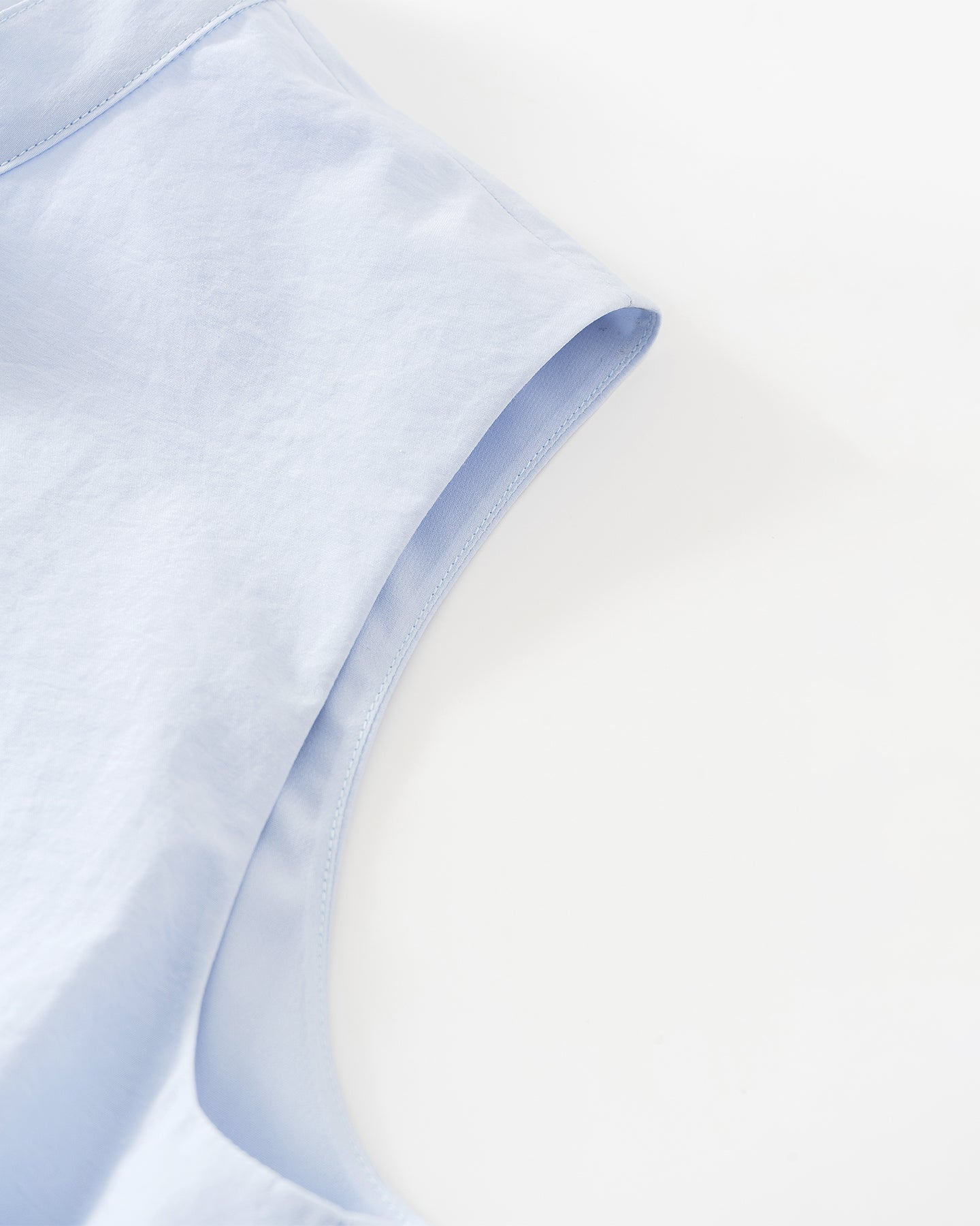 Cotton blend simple sleeveless dress