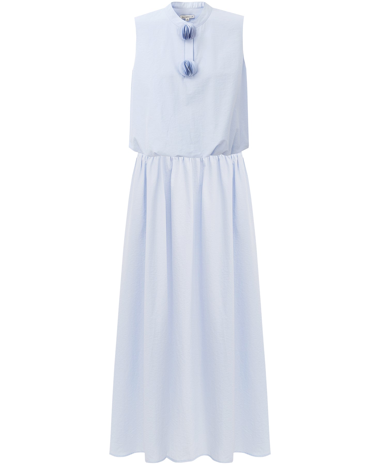 Cotton blend simple sleeveless dress